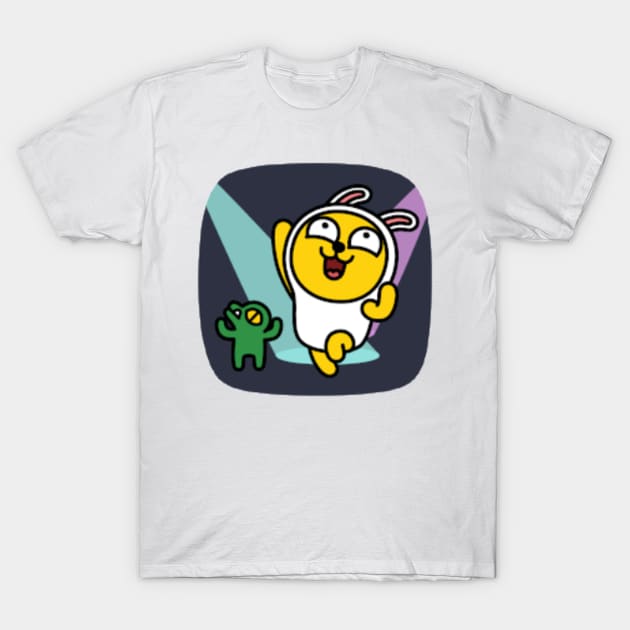 KakaoTalk Friends Muzi & Con (Dancing) T-Shirt by icdeadpixels